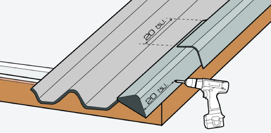การติดตั้ง กระเบื้องลอนคู่ วิธีที่10